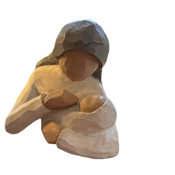 Willow Tree Nativity Set 3pc Joseph Mary Baby Jesus Shepherd Lamb Demdaco 1999 - Picture 5 of 10